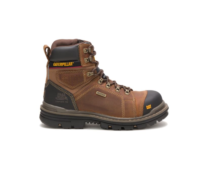 Caterpillar Hauler 6 Waterproof Composite Toe - Mørke Beige Vernestøvler Herre - Norge ( GTYKL-4652